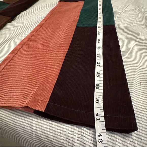 NWT Current Mood corduroy patchwork flare pants - Picture 7 of 8